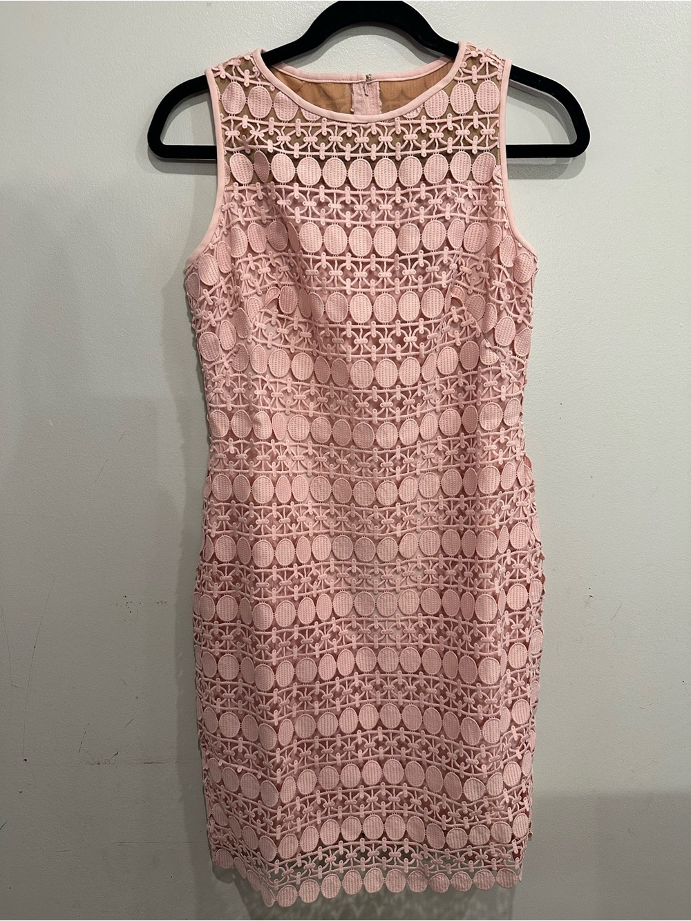 NWT Lauren Ralph Lauren Pink Crochet Lace Sheath Dress Size 2